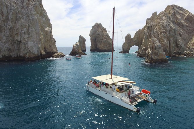 Private Catamaran Snorkeling Cruise in Los Cabos - Leaving the Marina for Cabo’s Famous Rock Formations