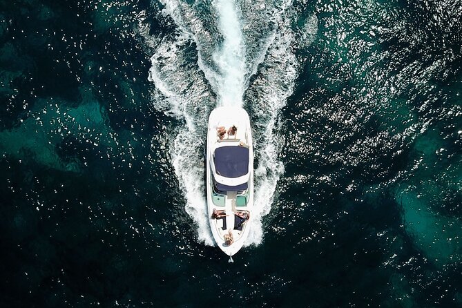 Private Charter 30ft Sports Yacht - A private yacht outing built around two Ibiza beaches