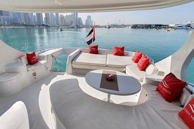 Private Dubai 2 Hours Luxury Yacht Charter with BBQ Option - Bluewaters Island and the Ain Wheel