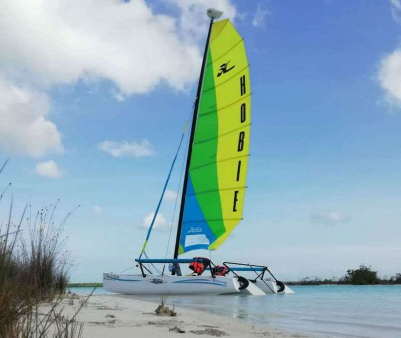 Private Hobie Cat Sailing Tour - Setting out from Carmelita Lagoon Club