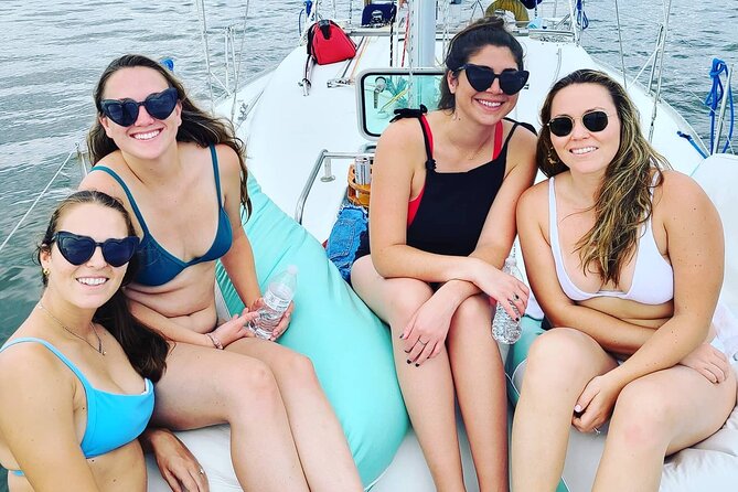 Private Luxury Yacht Charters, BYOB & Dolphins - The Ravenel Bridge and the sunset hour