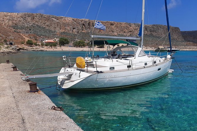 Private Sailing Cruise, Balos and Gramvousa with meal and drinks. - Leaving Kissamos for western Crete
