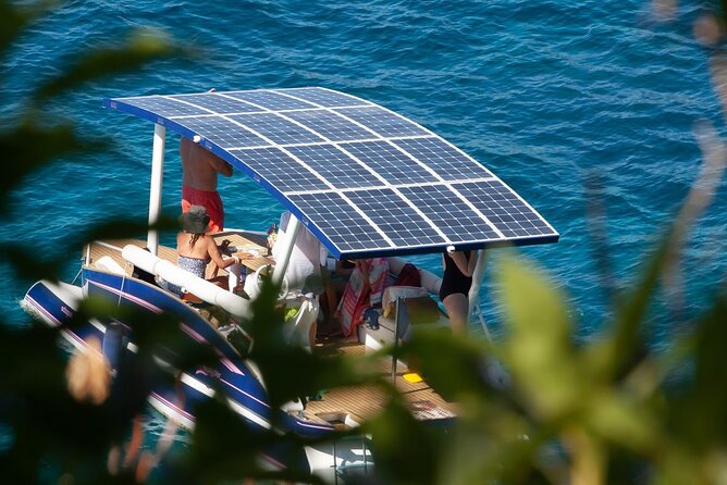 Private Solar Catamaran Cruise in Antibes Juan les Pins - Seeing Hotel Belles Rives from the sea