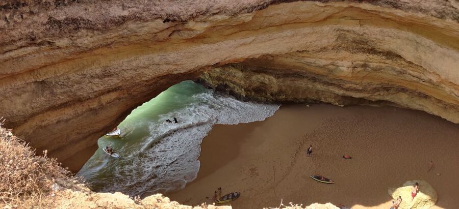 Quarteira: Benagil Cave Guided Catamaran Day Cruise & Drink - Setting out from Vilamoura Marina