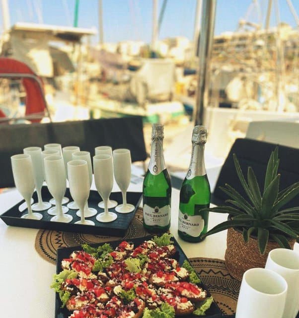 Rethymno: Sunset Catamaran Cruise - Sushi & Open Bar - Geropotamos Beach and the Water Stop