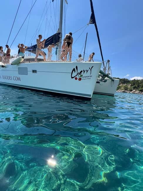 Rhodes: All inclusive Catamaran Escape with Lunch & Drinks - Kallithea Springs and the final swim