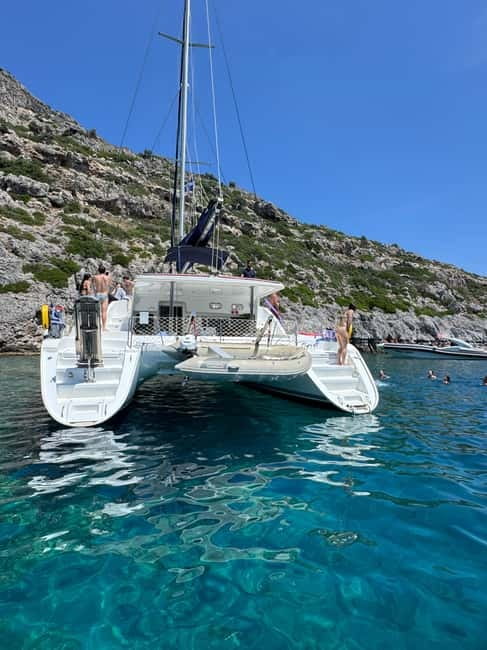 Rhodes: All inclusive Catamaran Escape with Lunch & Drinks - Swimming, snorkeling, and paddleboarding