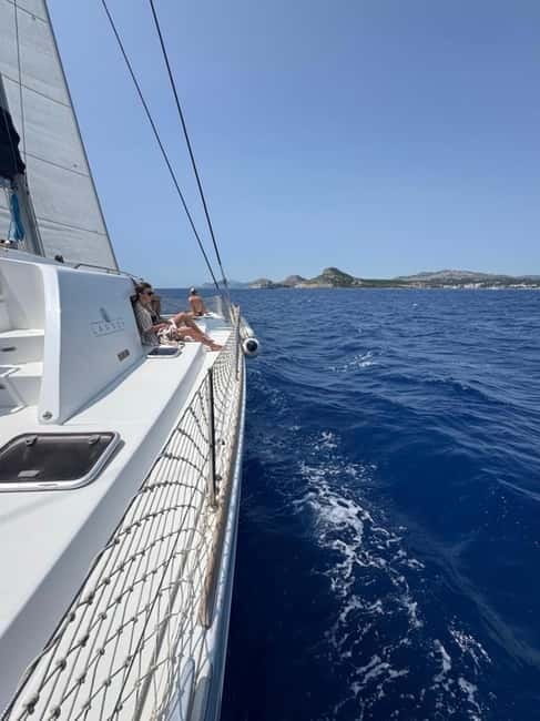 Rhodes: All inclusive Catamaran Escape with Lunch & Drinks - Anthony Quinn Bay, Rhodes’ emerald first stop