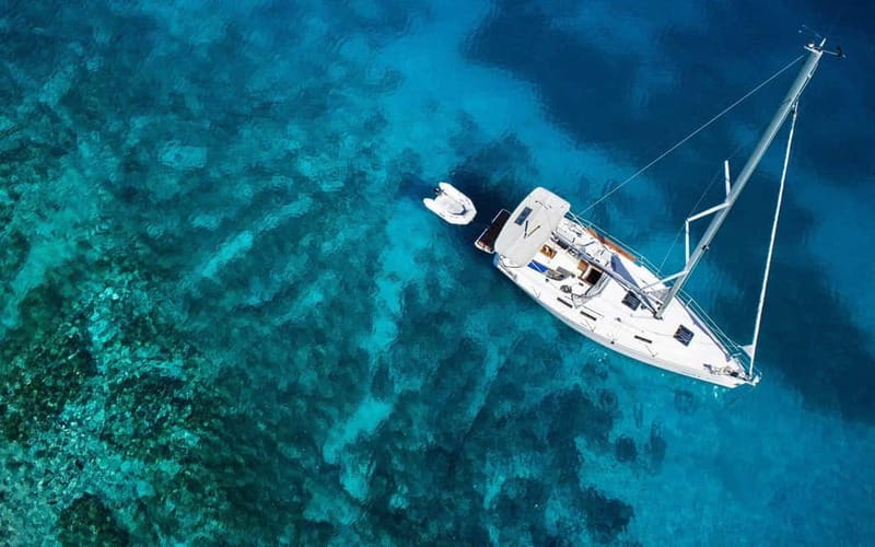 Rhodes: Sailing Yacht Cruise with Food & Drinks (SmallGroup) - Anthony Quinn Bay, where swimming is the main event