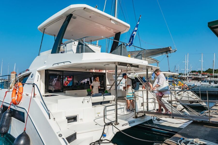 Rhodes: Sunset Catamaran Cruise with Dinner Buffet & Drinks - A three-hour evening from Mandraki Harbor