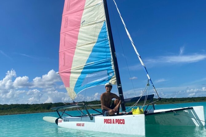 Sail away! Hobie Cat Tour Bacalar - Meeting Laura and Victor at Marina Sun Lagoon Bacalar