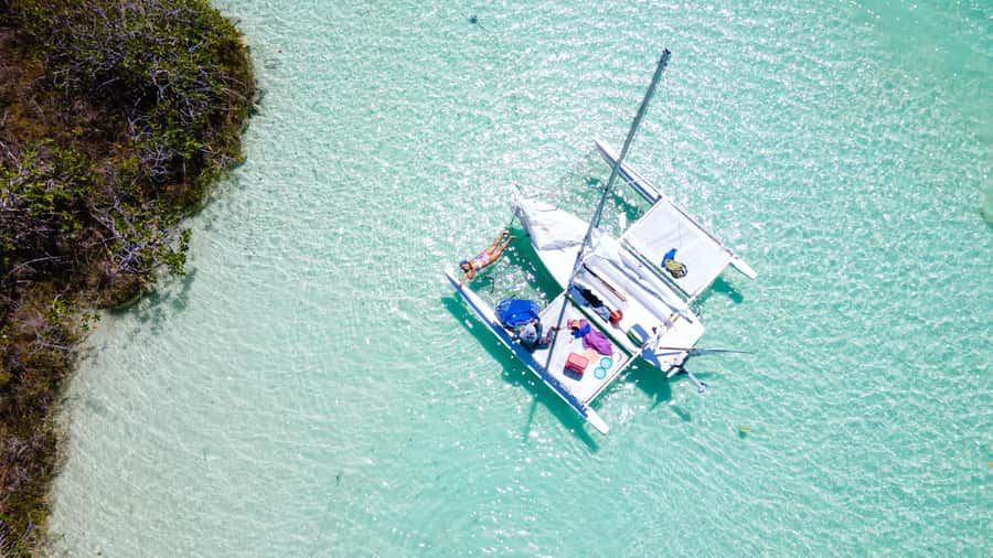 Sail for 4 hours in the most SECRET spot in Bacalar. INCLUDES Beach Club. - Xul-Ha, microbialites, and the lagoon’s living water