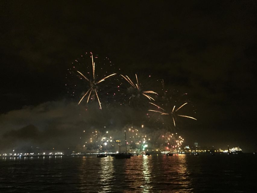 Sail into 2026: Lisbon Fireworks from the River - A small yacht rather than a party barge