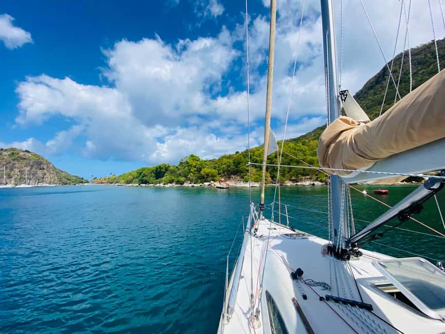 Sailing and Snorkeling Day Tour to Les Saintes - Learning the ropes on the two-and-a-half-hour crossing