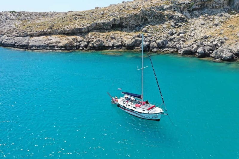 Sailing tour around Lindos with food and drinks - Starting near Pallas Beach and the Lindos jetty