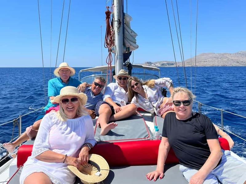 Sailing tour around Lindos with food and drinks - Greek lunch, fruit, and drinks on the yacht