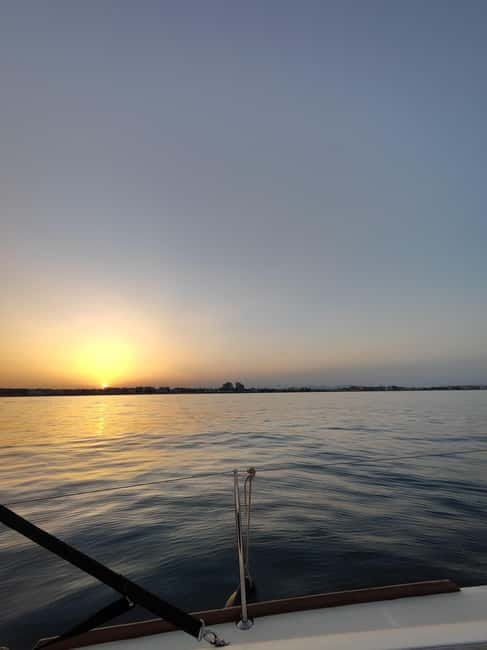 Sailing with sunset and swim in the sea - Setting out along the Torrevieja coast