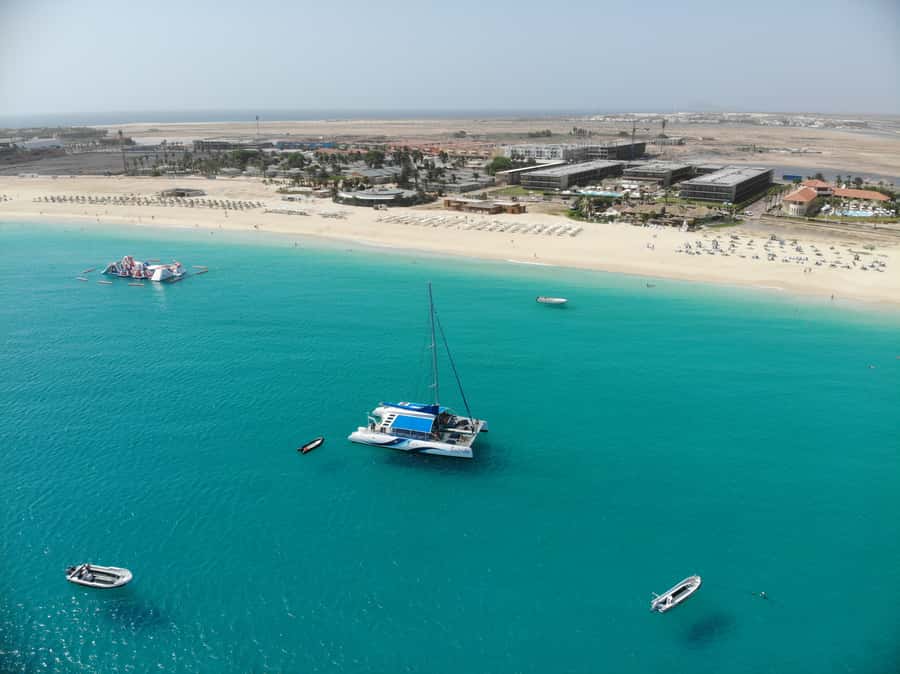 Sal: All-Inclusive Half-Day Lounge Catamaran Cruise - The music turns the return trip into a party
