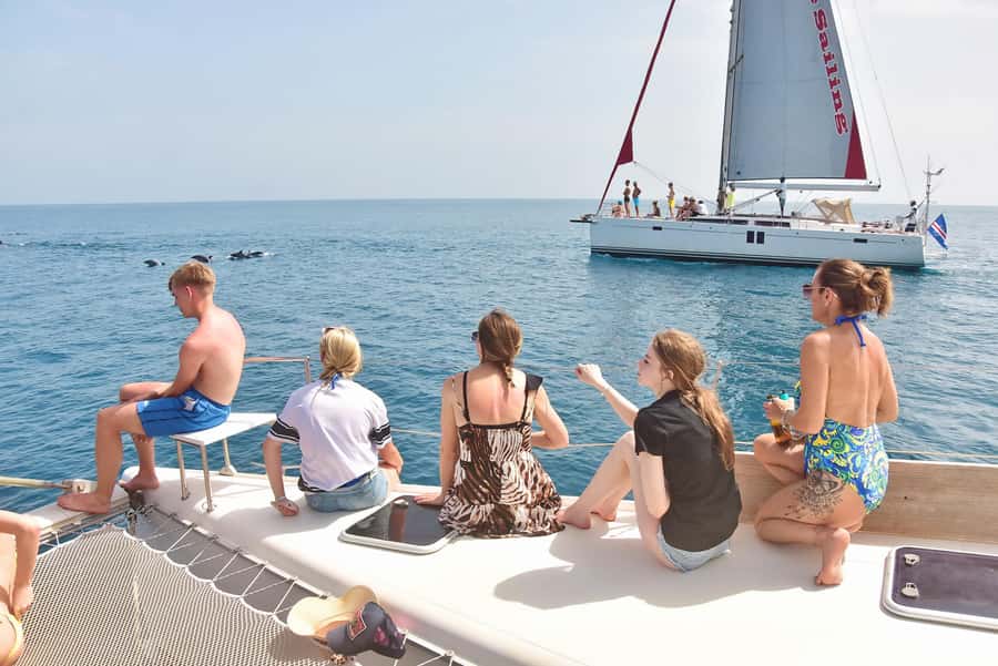 Sal, Cape Verde: Half day on Cuba Libre sailing yacht - Sailing west with desert on one side