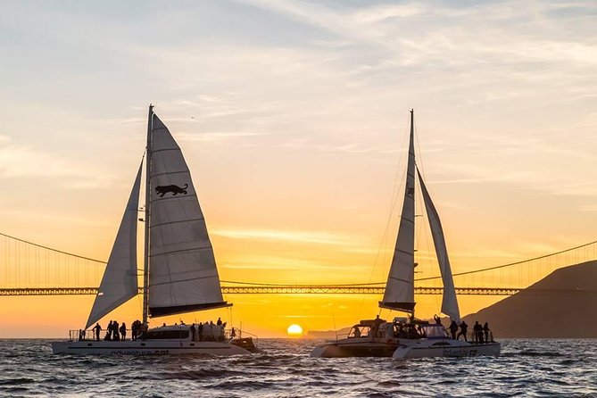 San Francisco Bay Sunset Catamaran Cruise - Sailing under the Golden Gate Bridge