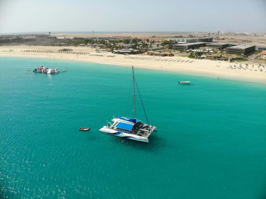 Santa Maria: Sal Island All-inclusive Adults-only Catamaran - Sailing west from Palmeira