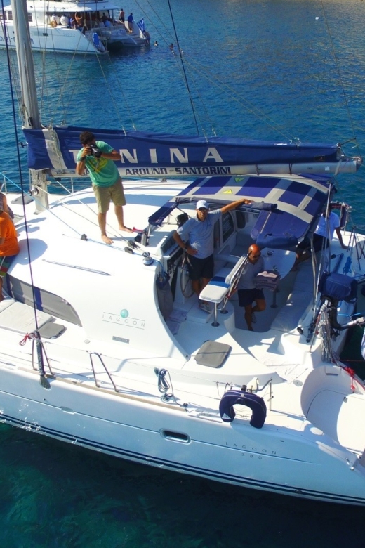 Santorini: 7-Hour Private Catamaran Cruise with Food & Drink - Key details to know before booking