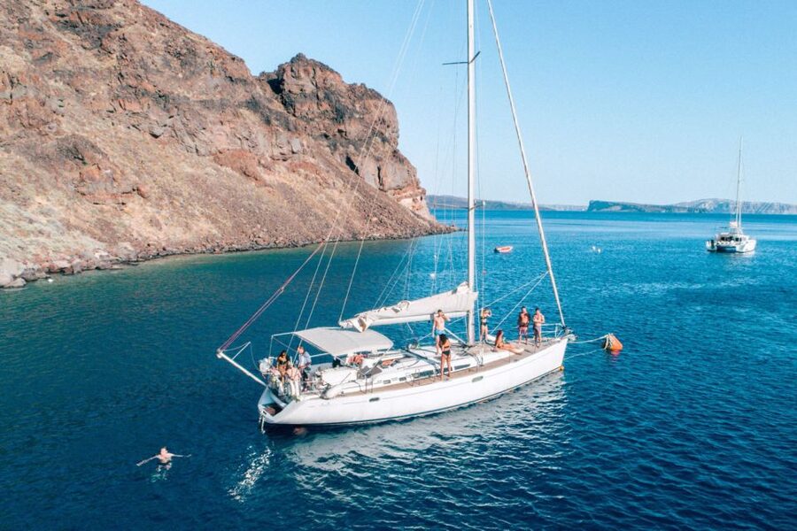 Santorini Caldera: Morning Sailing Cruise with Meal - A seafood BBQ served on board