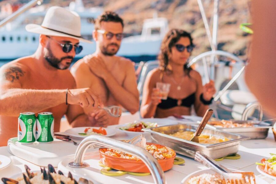 Santorini Caldera: Morning Sailing Cruise with Meal - What the day feels like in practice