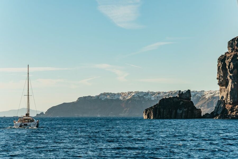Santorini: Catamaran Caldera Cruise with Meal and Drinks - Sunset, music, and the social side of the cruise