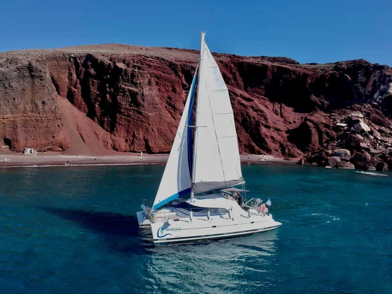 Santorini: Catamaran Cruise with Food and Drinks - Starting at Vlychada Port