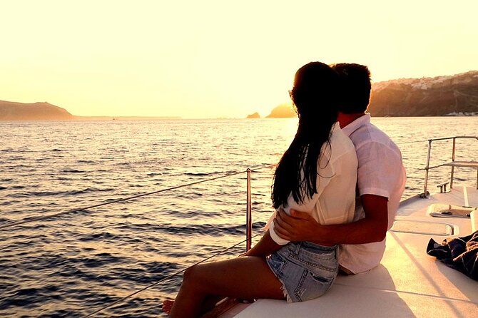 Santorini Catamaran Cruise with Greek Meal, Open-Bar and Sunset - Pickup, Ports, and the Time You Need