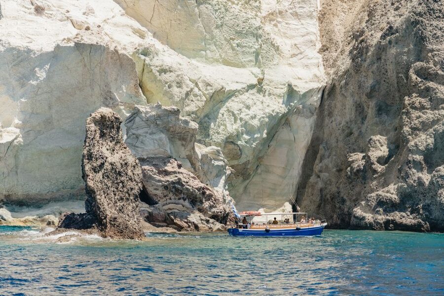 Santorini: Catamaran Tour with BBQ Dinner, Drinks, and Music - Morning or sunset: choose carefully
