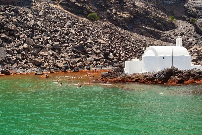 Santorini Classic Catamaran Cruise with BBQ, Drinks and Transfers - Palea Kameni and the hot springs