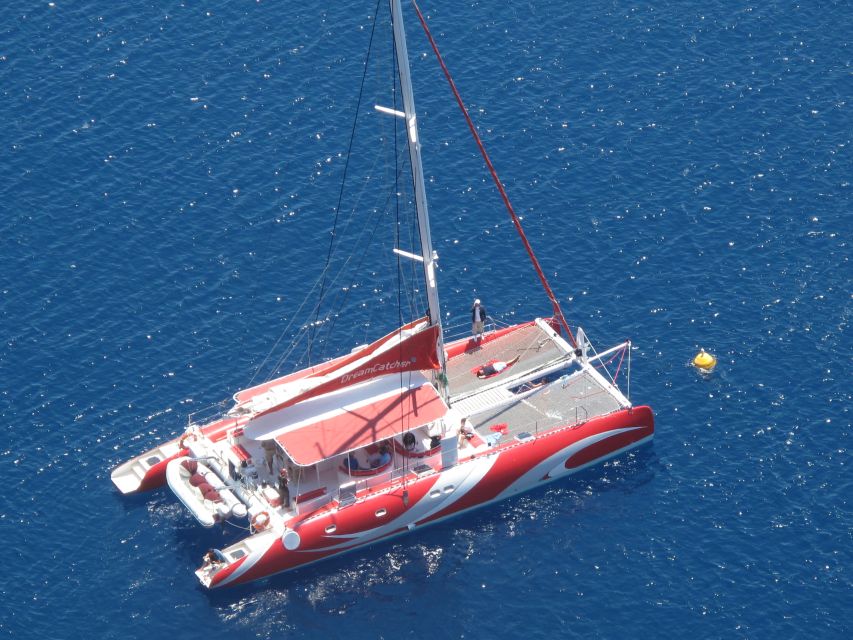 Santorini: Dream Catcher 5-hour Sailing Trip in the Caldera - From Vlihada Marina past Akrotiri and the colored beaches