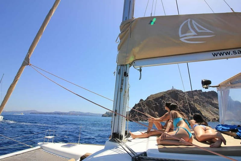 Santorini: Luxury Catamaran Cruise with Lunch, BBQ & Drinks - Who should book this Santorini catamaran cruise?