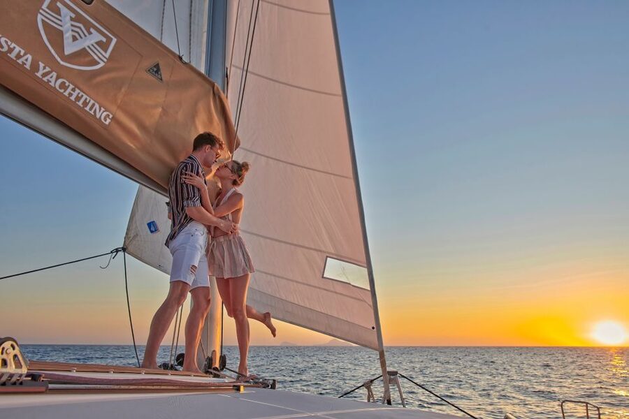 Santorini: Platinum Catamaran Cruise w/ BBQ Meal & Open Bar - Key points to know before booking