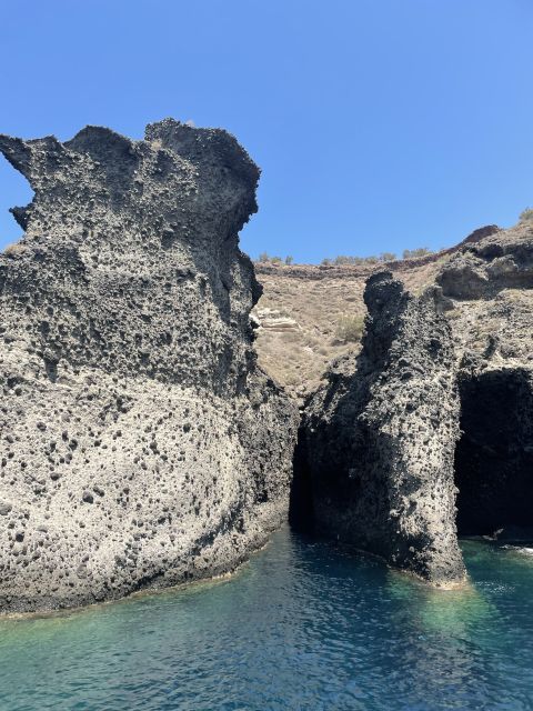 Santorini: Private All-In Catamaran Cruise, with Food|Drinks - Red Beach and White Beach from the water