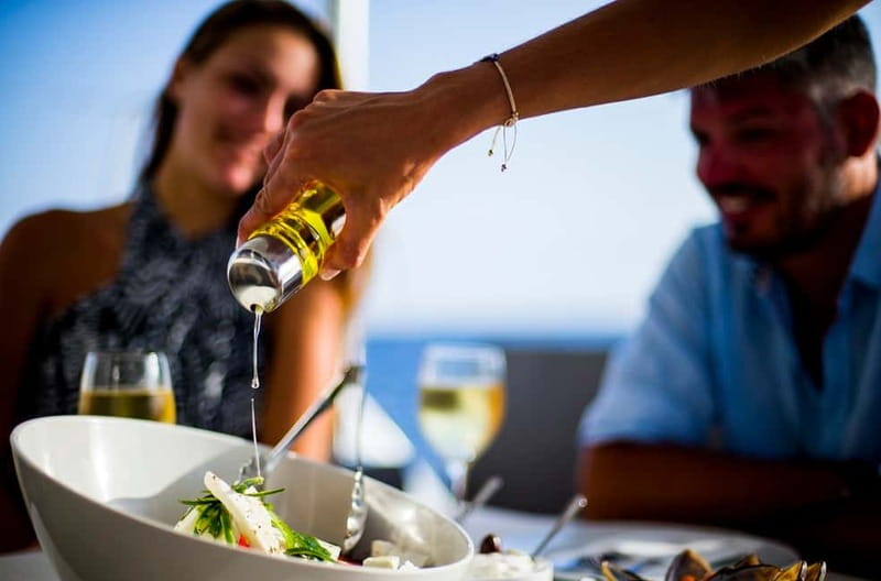 Santorini: Private Catamaran Cruise with BBQ Meal and Drinks - The volcano and Santorini’s hot springs