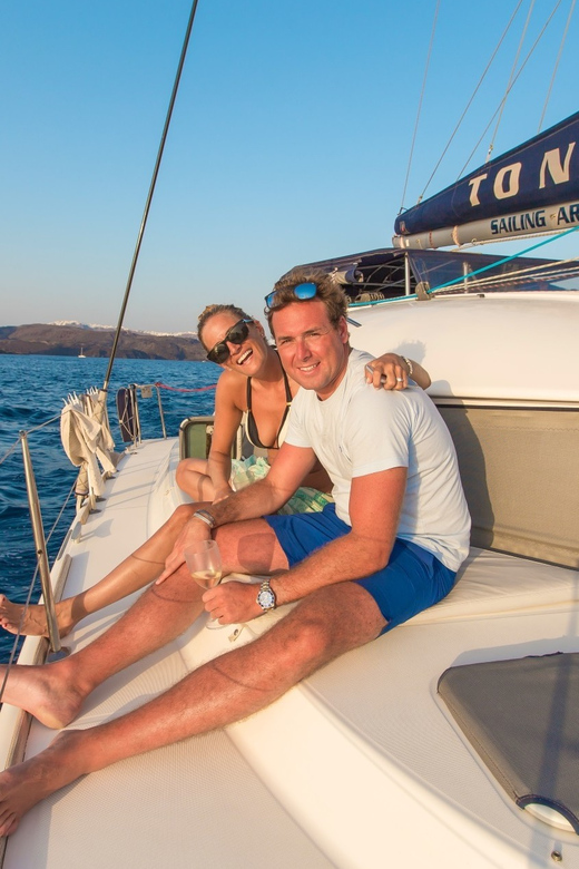 Santorini: Private Catamaran Cruise with Food & Drinks - Key points to know before you book
