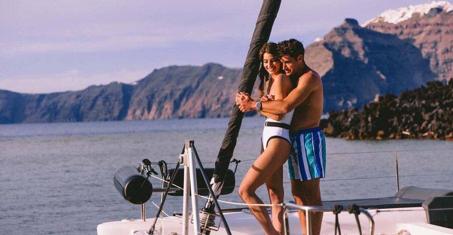 Santorini: Private Catamaran Tour with BBQ Meal and Drinks - Why this private Santorini cruise feels different
