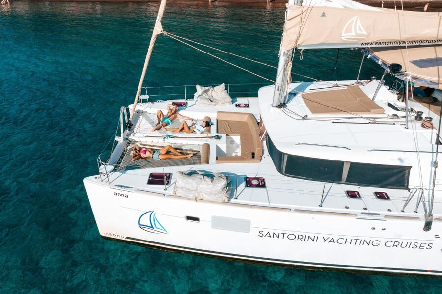 Santorini: Sunset Sailing Cruise, with Dinner and Drinks - Leaving Vlychada Port for the southern coast