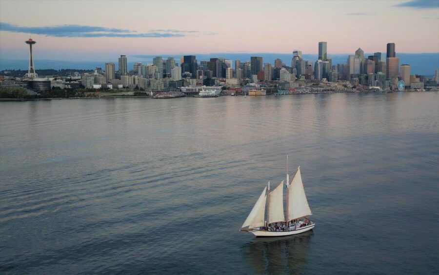 Seattle: Tall Sailboat Sunset Harbor Cruise - Seattle’s skyline from the water