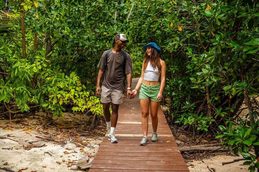 Seychelles: St Pierre and Curieuse Catamaran Tour with Lunch - Curieuse trades coral water for giant tortoises