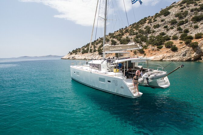 Shared Catamaran All inclusive-Day Cruise to Naxos or Paros - Setting sail from Naxos at 10 a.m.
