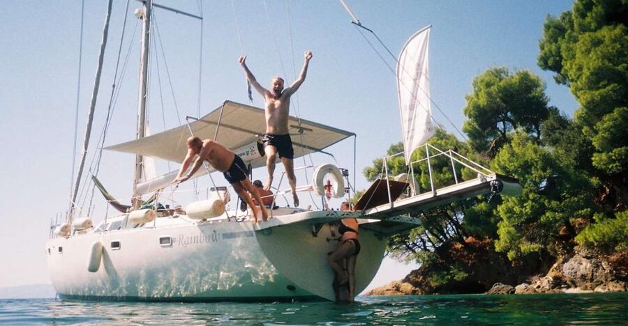 Skiathos: Day-Sailing Tour with Lunch on Board - Swimming at quiet coves and boat-only beaches