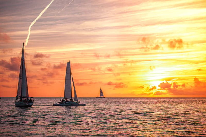 Sunny Beach: Sunset Catamaran Cruise with Dinner & Prosecco - A catamaran view of Old Nessebar
