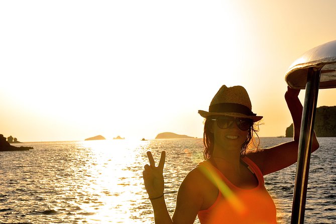 Sunset Catamaran Expedition in front of Cafe Mambo - Setting out from San Antonio at 1:30 pm