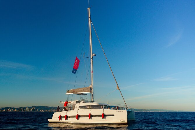 Sunset Catamaran: Small Group, Drinks, Snacks & Dinner Upgrade - Setting out from Barcelona Olympic Port