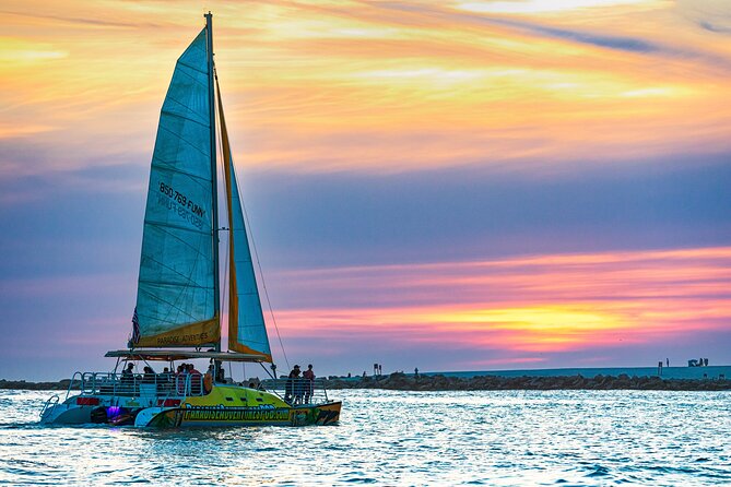 Sunset Dolphin Sail Aboard the Footloose Catamaran - From Bluegreen Bayside to the Gulf