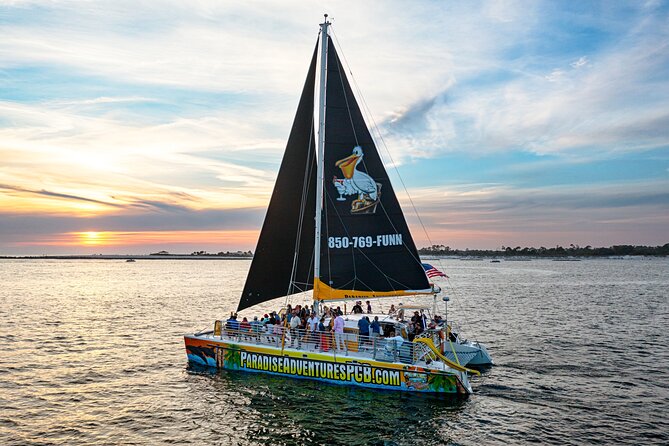 Sunset Dolphin Sail Aboard the Privateer Catamaran - A relaxed two-hour route across the Gulf